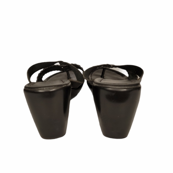 PREDICTIONS Black Wedge Sandals - Picture 8 of 9